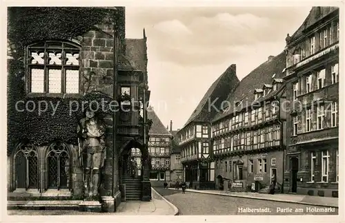 AK / Ansichtskarte Halberstadt Partie am Holzmarkt Halberstadt