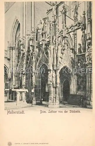 AK / Ansichtskarte Halberstadt Dom Lettner von der Suedseite Halberstadt