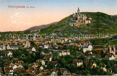 AK / Ansichtskarte Wernigerode_Harz Stadt und Schloss Wernigerode Harz