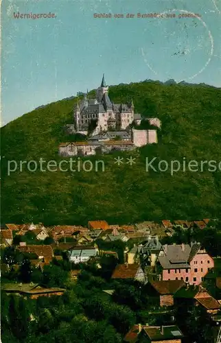 AK / Ansichtskarte Wernigerode_Harz Schloss von der Sennhuette Wernigerode Harz