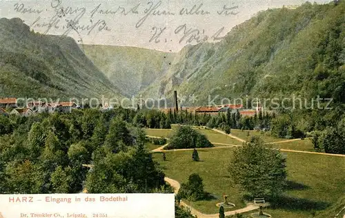 AK / Ansichtskarte Harz_Region Eingang ins Bodethal Harz Region