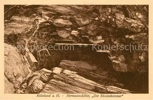 AK / Ansichtskarte Ruebeland_Harz Hermannshoehle Die Saeulenkammer Ruebeland_Harz