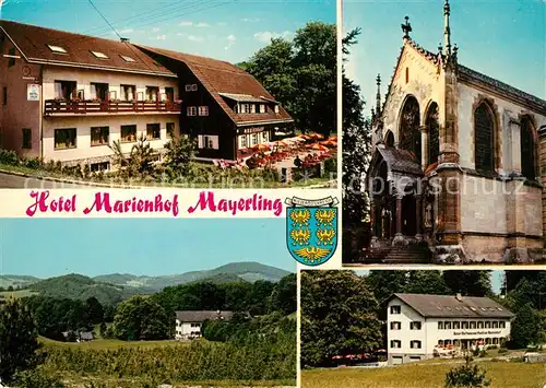 AK / Ansichtskarte Mayerling_Baden Hotel Marienhof  Kirche  Mayerling_Baden