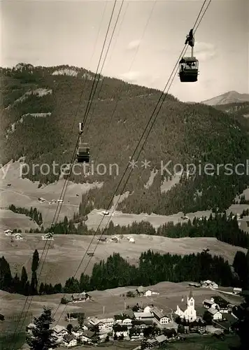 AK / Ansichtskarte Riezlern_Kleinwalsertal_Vorarlberg Kanzelwand Bergbahn Blick ins Tal Riezlern_Kleinwalsertal