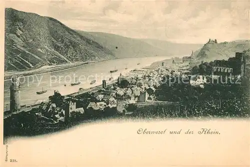 AK / Ansichtskarte Oberwesel_Rhein Panorama Oberwesel Rhein