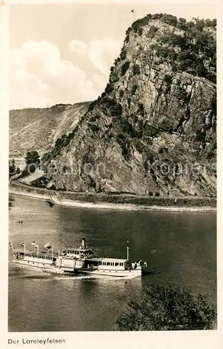 AK / Ansichtskarte St_Goarshausen Der Loreleyfelsen am Rhein St_Goarshausen