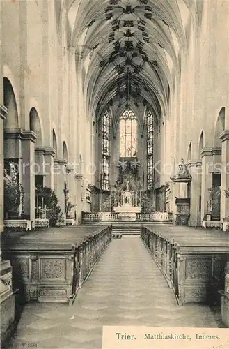 AK / Ansichtskarte Trier Matthiaskirche Inneres Trier