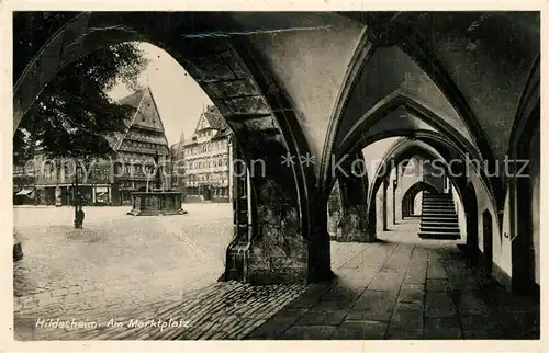 AK / Ansichtskarte Hildesheim Marktplatz Arkaden Hildesheim