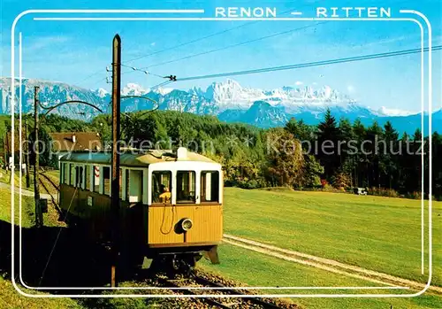 AK / Ansichtskarte Renon_Ritten Rittnerbahn Rosengartengruppe Renon Ritten