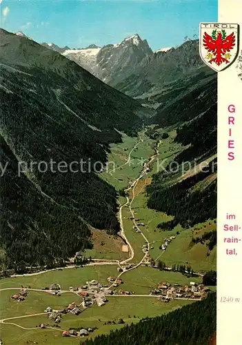 AK / Ansichtskarte Gries_Sellrain Luesental Fernerkogel Fliegeraufnahme Gries Sellrain