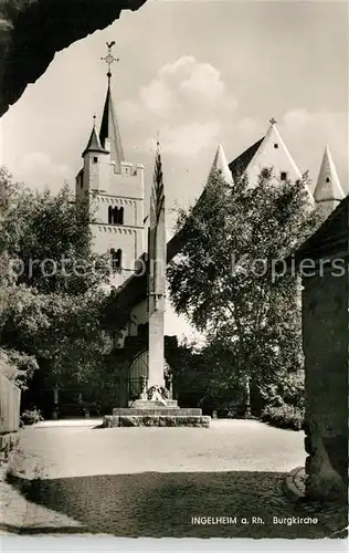 AK / Ansichtskarte Ingelheim_Rhein Burgkirche Ingelheim Rhein