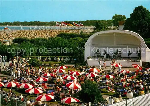 AK / Ansichtskarte Travemuende_Ostseebad Casino Musikpavillon Gartencafe Travemuende_Ostseebad