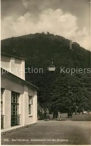 AK / Ansichtskarte Bad_Harzburg Schwebebahn auf den Burgberg Bad_Harzburg