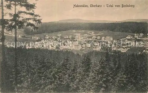 AK / Ansichtskarte Hahnenklee Bockswiese_Harz Total vom Bocksberg Hahnenklee Bockswiese