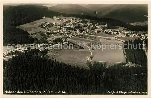 AK / Ansichtskarte Hahnenklee Bockswiese_Harz Fliegeraufnahme Hahnenklee Bockswiese