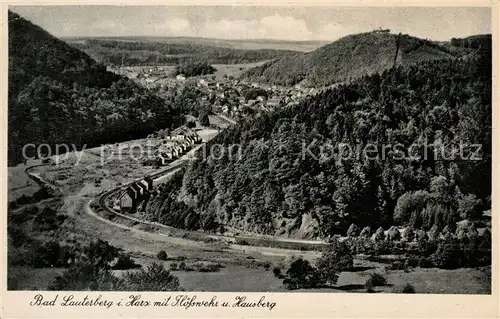 AK / Ansichtskarte Bad_Lauterberg mit Floesswehr und Hausberg Bad_Lauterberg