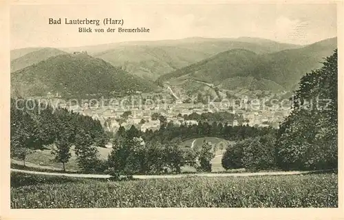 AK / Ansichtskarte Bad_Lauterberg Blick von der Bremerhoehe Bad_Lauterberg