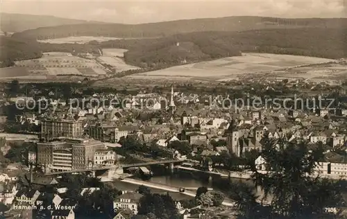 AK / Ansichtskarte Hameln_Weser Panorama Hameln Weser