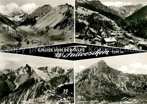 AK / Ansichtskarte Stanzach_Tirol Alpe Fallerschein Bergdorf Wetterspitze Anhalterhuette Alpenpanorama Stanzach Tirol