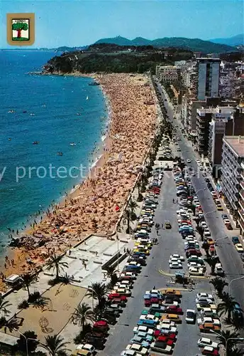 AK / Ansichtskarte Lloret_de_Mar Fliegeraufnahme mit Strand Lloret_de_Mar