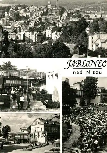 AK / Ansichtskarte Jablonec_nad_Nisou Stadtpanorama Platz Veranstaltung Jablonec_nad_Nisou