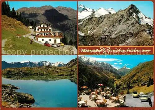 AK / Ansichtskarte Soelden_oetztal Alpengasthof Gaislachalm Bergstation Gaislachkogl Gaislachsee Panorama Venter Tal Alpen Soelden oetztal