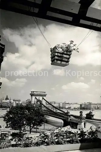 AK / Ansichtskarte Budapest Panorama Blick zur Kettenbruecke Budapest