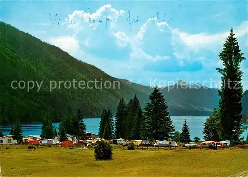 AK / Ansichtskarte Weissensee_Kaernten Camping am Ostufer  Weissensee Kaernten