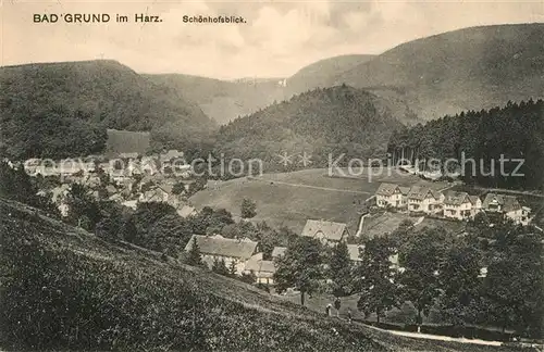 AK / Ansichtskarte Bad_Grund Schoenhofsblick Bad_Grund