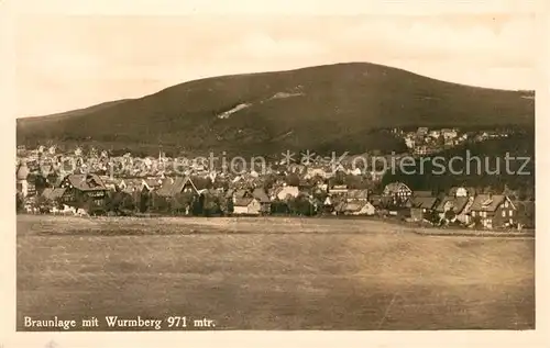 AK / Ansichtskarte Braunlage mit Wurmberg Braunlage