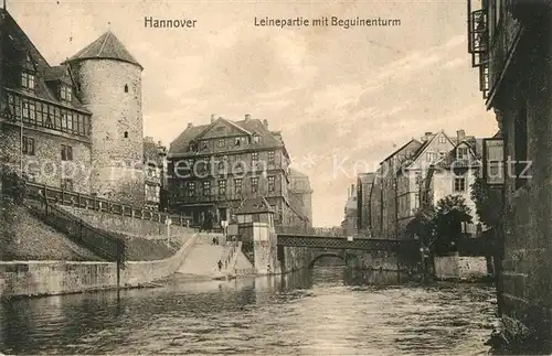 AK / Ansichtskarte Hannover Leinepartie mit Beguinenturm Hannover