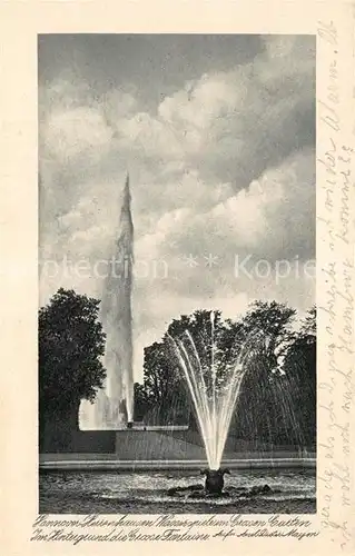 AK / Ansichtskarte Herrenhausen_Hannover Grosser Garten Wasserspiele Fontaenen Herrenhausen Hannover