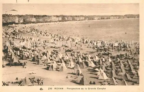 AK / Ansichtskarte Royan_Charente Maritime Perspective de la Grande Conche Royan Charente Maritime