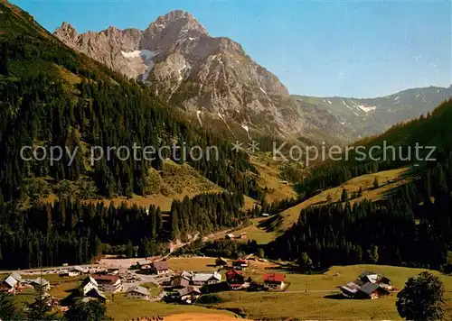 AK / Ansichtskarte Baad_Mittelberg_Kleinwalsertal Baergunttal mit Widderstein Baad_Mittelberg