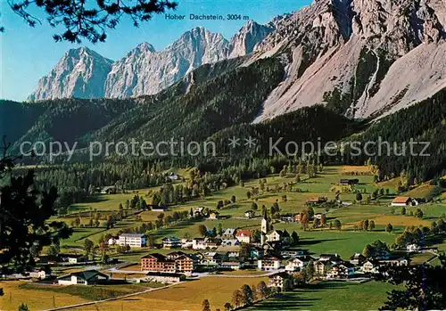 AK / Ansichtskarte Ramsau_Dachstein_Steiermark Fliegeraufnahme mit Hoher Dachstein Ramsau_Dachstein