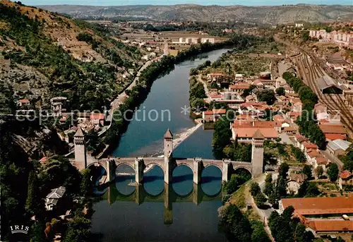 AK / Ansichtskarte Cahors_en_Quercy Fliegeraufnahme Pont Valentre  Cahors_en_Quercy