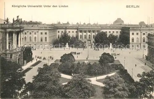 AK / Ansichtskarte Berlin Kgl Universitaet Unter den Linden Berlin