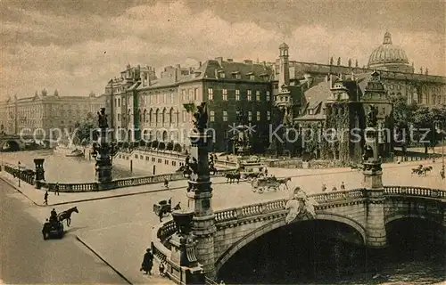 AK / Ansichtskarte Berlin Schloss und Kaiser Wilhelm Bruecke Berlin