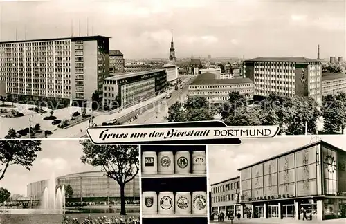 AK / Ansichtskarte Dortmund Stadtblick Westfalenhalle Hauptbahnhof Dortmund