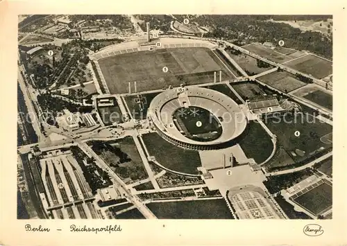 AK / Ansichtskarte Berlin Reichssportfeld Fliegeraufnahme Berlin