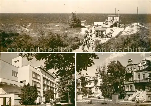 AK / Ansichtskarte Swinoujscie_Swinemuende Wejscie na plaze Dom wypoczynkowy Ewunia Ulica Orkana Swinoujscie Swinemuende