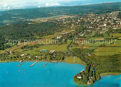 AK / Ansichtskarte Klagenfurt_Woerthersee Badeanlagen Campingplatz Europapark Schloss Loretto Klagenfurt_Woerthersee