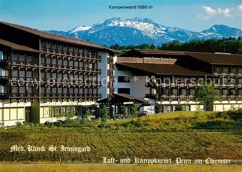 AK / Ansichtskarte Prien_Chiemsee Klinik St Irmingard Kampenwand Bayerische Alpen Prien Chiemsee