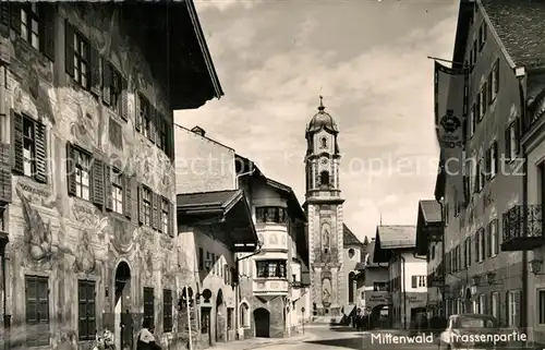 AK / Ansichtskarte Mittenwald_Bayern Strassenpartie Mittenwald Bayern