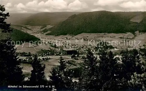 AK / Ansichtskarte Mitteltal_Schwarzwald Landschaftspanorama oberes Murgtal Mitteltal Schwarzwald