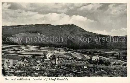 AK / Ansichtskarte Bad_Sooden Allendorf Panorama Fernblick auf Schloss Rothestein Bad_Sooden Allendorf