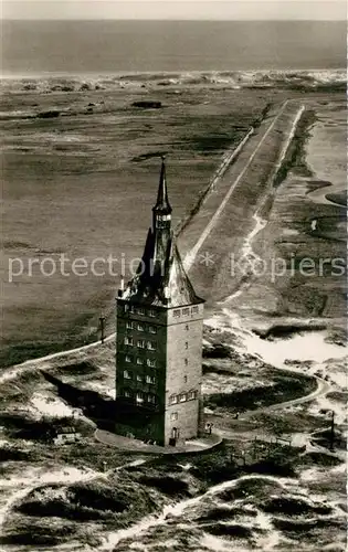 AK / Ansichtskarte Wangerooge_Nordseebad Westturm Damm Fliegeraufnahme Wangerooge_Nordseebad