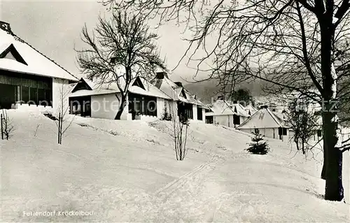 AK / Ansichtskarte Kroeckelbach_Odenwald Feriendorf im Winter Ferienhaeuser Kroeckelbach Odenwald