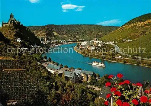 AK / Ansichtskarte Cochem_Mosel Panorama mit Burg Cochem Mosel