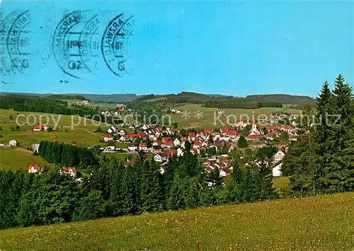 AK / Ansichtskarte Schonach_Schwarzwald Panorama Hoehenluftkurort Wintersportplatz Schonach Schwarzwald